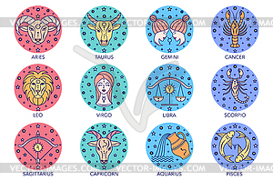 Zodiac signs - vector image