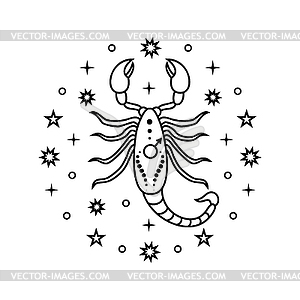 Scorpio zodiac sign - vector clip art