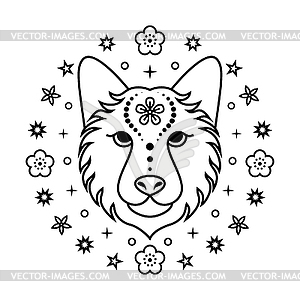 Dog Chinese zodiac sign - vector clipart