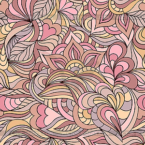 Pattern with abstract flowers - vector clip art