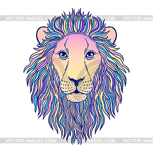 Lion muzzle - vector clip art