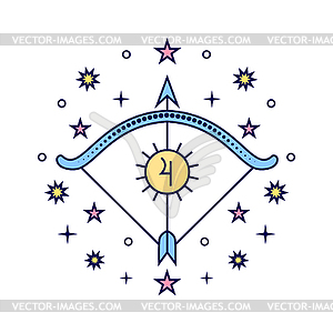 Sagittarius zodiac sign - vector clip art