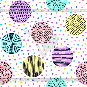 Pattern with circles - color vector clipart