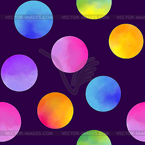 Pattern with watercolor circles - vector image