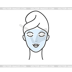 Woman in cosmetology mask - vector image