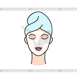 Woman in cosmetology mask - vector image