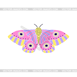 Butterfly in doodle style - vector image