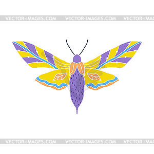 Butterfly in doodle style - vector clipart