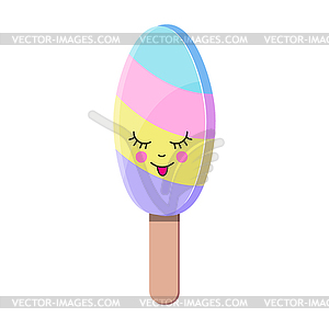 Ice cream in cartoon style - vector image