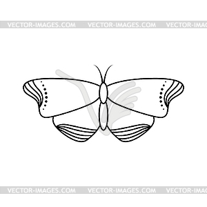 Butterfly icon in line art style - vector clipart