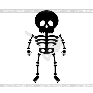 Skeleton in cartoon style - vector image