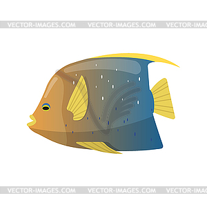 Fish in cartoon style - vector clipart / vector image