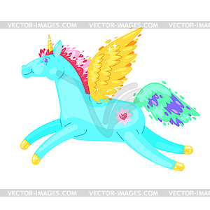 Unicorn in cartoon style - vector clipart