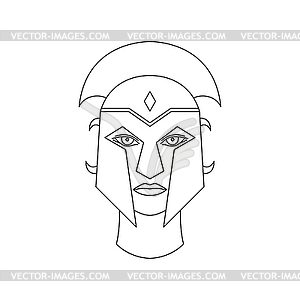 Греческий бог Арес - изображение в векторном формате