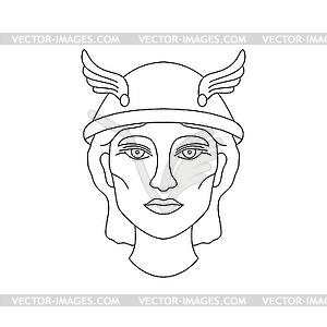 Greek god Hermes - vector clipart