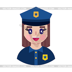 Woman policeman - vector image