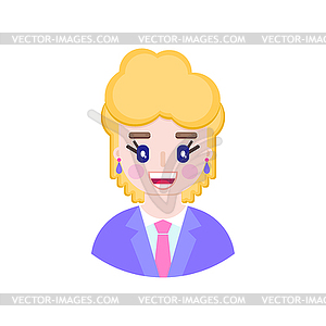 Woman manager in flat style - vector image