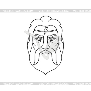Греческий бог Зевс - изображение в векторе / векторный клипарт
