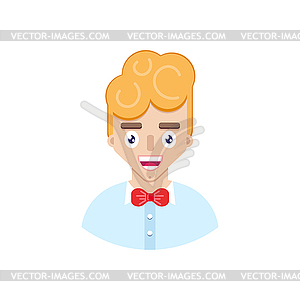 Man waiter in flat style - vector image