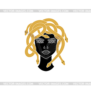 Mythical character of Medusa gorgon - vector image