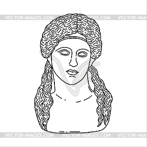 Greek god Dionis - vector clipart