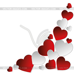 Background hearts - vector image