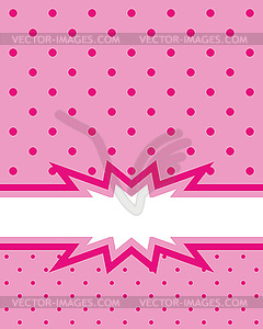 Card invitation pink - vector clipart