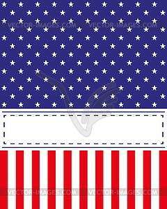 US Independence Day card - vector clipart