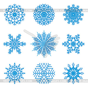 Set of snowflakes - vector clipart