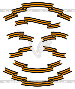 Set of St. George ribbons - vector clipart