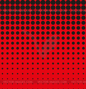 Abstract background black red halftone - vector clipart