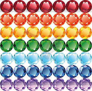 Rainbow of jewelry seamless texture - vector clipart