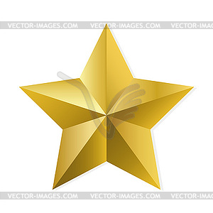 Gold star object - vector image