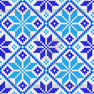 Nordic ornament knitting seamless texture - vector clipart
