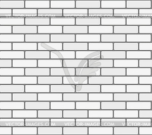 White brick wall seamless texture - vector clipart