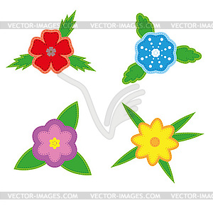 Sticker flowers - vector image