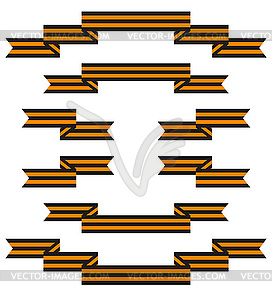 Set of St. George ribbons - vector clipart