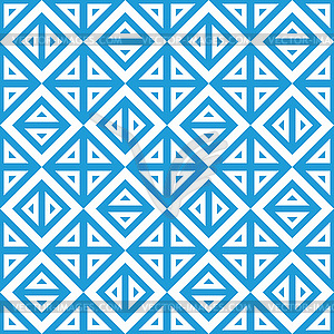 Geometric abstract blue and white pattern seamless - vector image