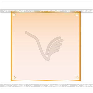 Sticker orange glass object - vector image