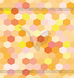 Abstract background orange hexagons - vector clipart