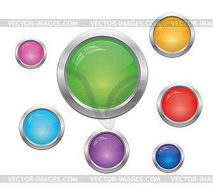 Set of round buttons - vector clip art