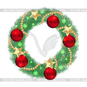 Christmas wreath - vector image