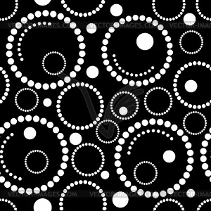 Geometric black background circles - vector image
