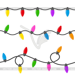 Garland glowing seamless pattern - vector clipart