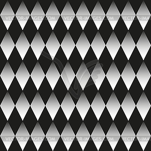 Background of black and white rhombuses - vector image