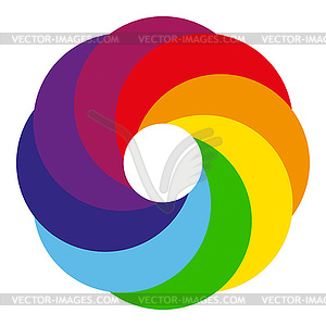 Логотип Rainbow Circle - клипарт Royalty-Free