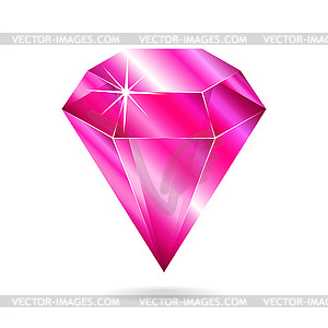 Pink gemstone - vector clipart