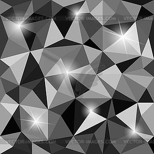 Crystal textured black and white abstract background - vector clipart