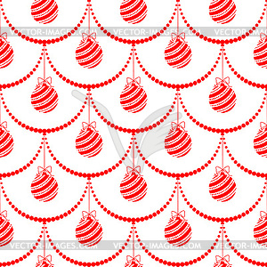 Christmas festive seamless pattern background - vector image