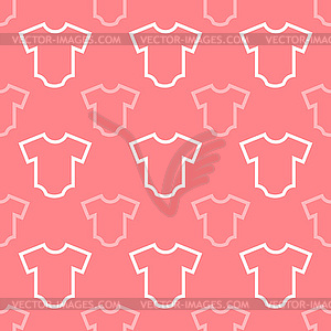 Background baby clothes pink - vector image